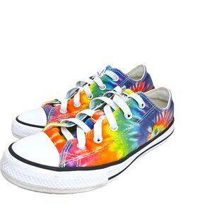 Little Kids Converse Rainbow Tie Dye Casual Low Sneakers Kids Shoes